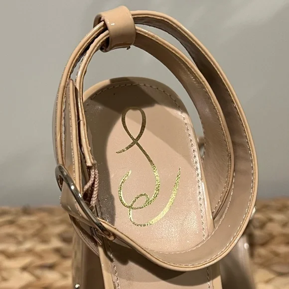 Sam Edelman Nolita Nude Ankle Strap Heel - Size 8 - Picture 4 of 12